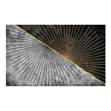 Modern Abstract Gray and Gold Rug Rectangle 5'x 7' Area Rug